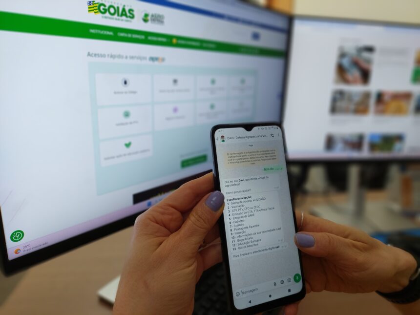 Goiás lança robô para tirar dúvidas sobre defesa agropecuária pelo Whatsapp Goiás lança robô para tirar dúvidas sobre defesa agropecuária pelo Whatsapp
