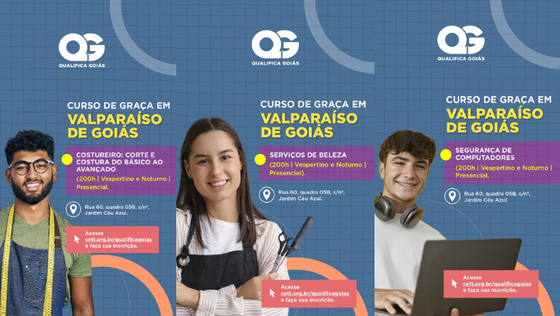 VAGAS ABERTAS PARA CURSOS PROFISSIONALIZANTES NA ESCOLA DO FUTURO EM VALPARAÍSO DE GOIÁS VAGAS ABERTAS PARA CURSOS PROFISSIONALIZANTES NA ESCOLA DO FUTURO EM VALPARAÍSO DE GOIÁS