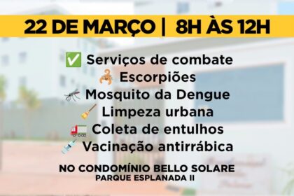 Prefeitura de Valparaíso de Goiás realiza ação de esclarecimento e cuidado no bairro Esplanada II