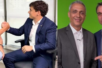 Flávio Bolsonaro e Nikolas Ferreira reforçam o convite para lançamento da candidatura de Gustavo Gayer ao Senado por Goiás