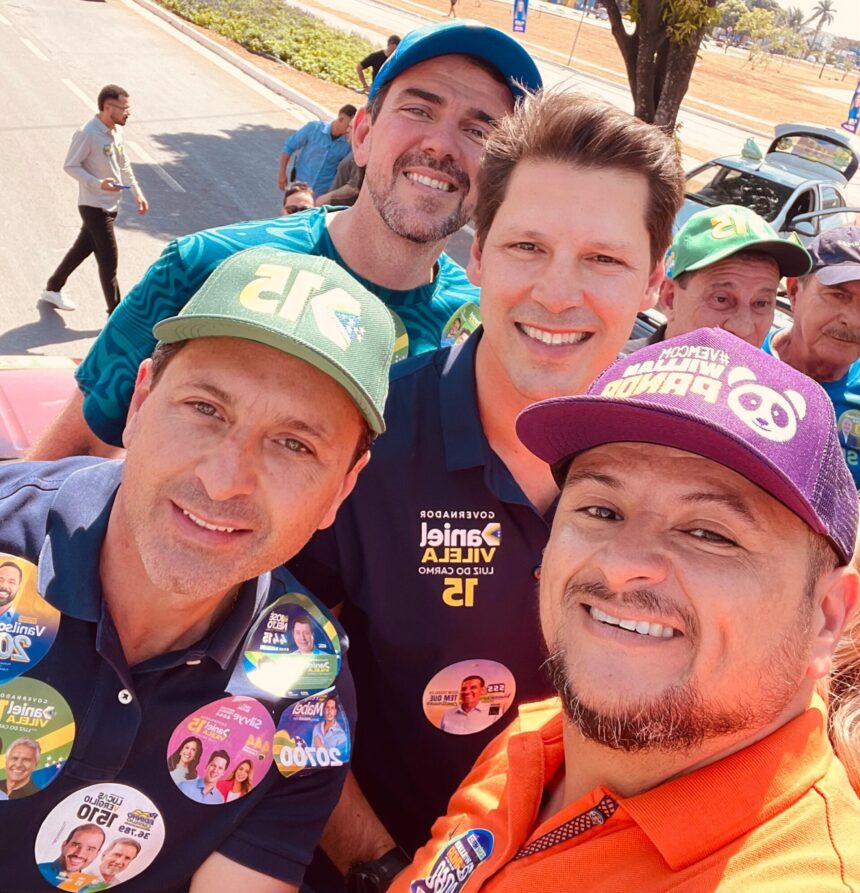 Panda ganha as ruas ao lado de Daniel, Gustavo e Leandro Vilela em grande carreata entre Aparecida e Goiânia