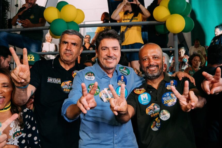 Wilder Morais prestigia comitê de Vitor Hugo e reforça união da direita em Goiás